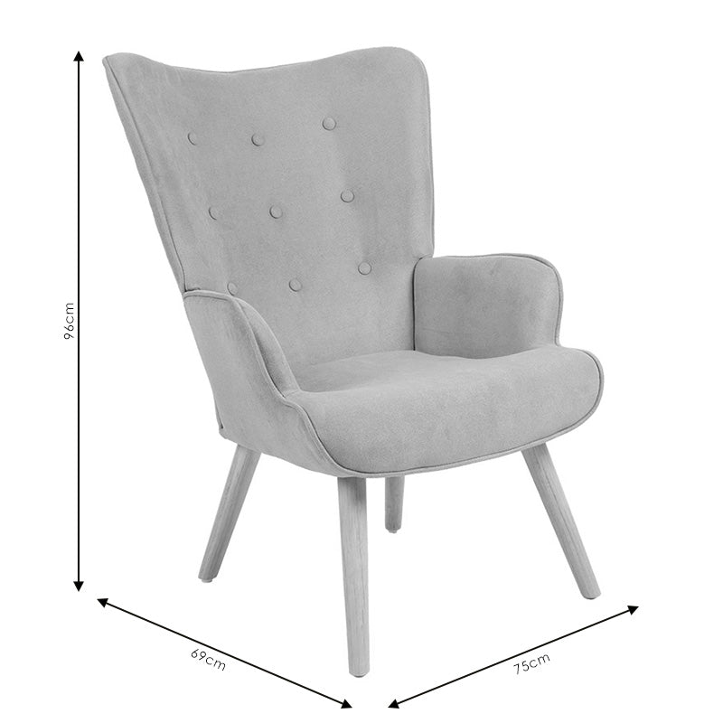 Фотьойл Fluffy дамаска кафяво-естествено 75x69x96см