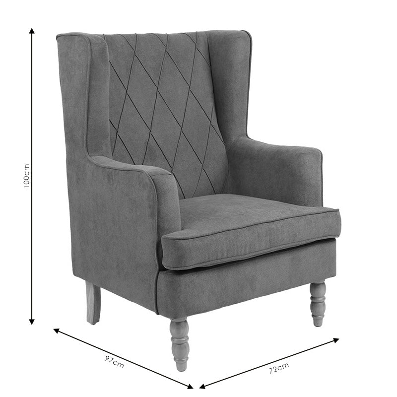 Фотьойл EFFICIENT плат сиво-черен 72x97x100см