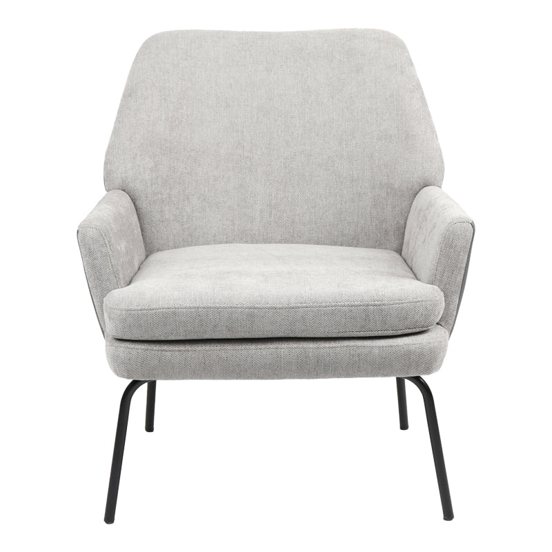 Фотьойл Kieran плат сив- черен крак 67x89x86см