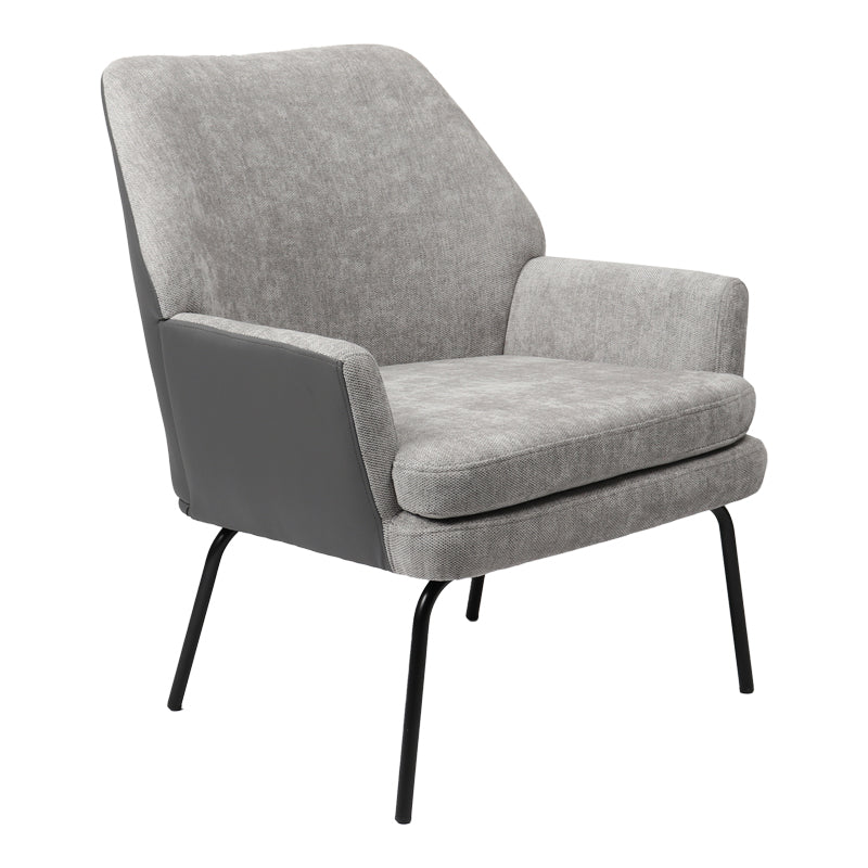 Фотьойл Kieran плат сив- черен крак 67x89x86см