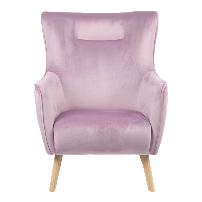 Кресло Insicive кадифе дамаска гнила ябълка-естествен крак 72x89x105см