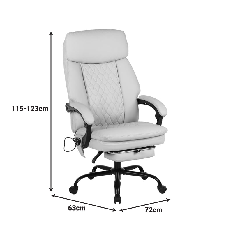 Директорски офис стол Sedici с масажен механизъм - pu бежов 72x63x115-123см