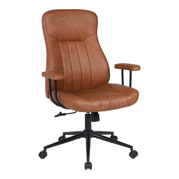 Мениджърски офис стол PHILARETI кафяв pu 74x71.5x108-118см