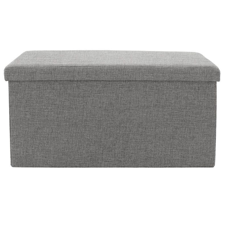 Табуретка-куфар Greatness плат сив 76x38x38см