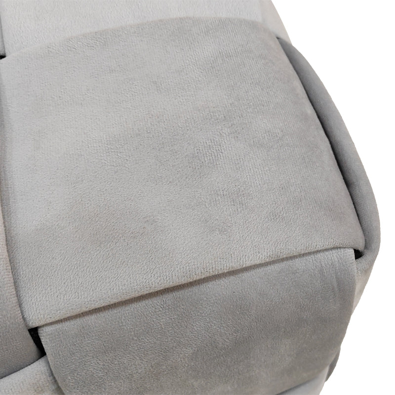 Османско Jisko сиво кадифе 38x38x40см