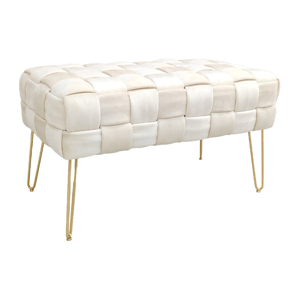 Табуретка  WENZO бежово кадифе 82x43x46см