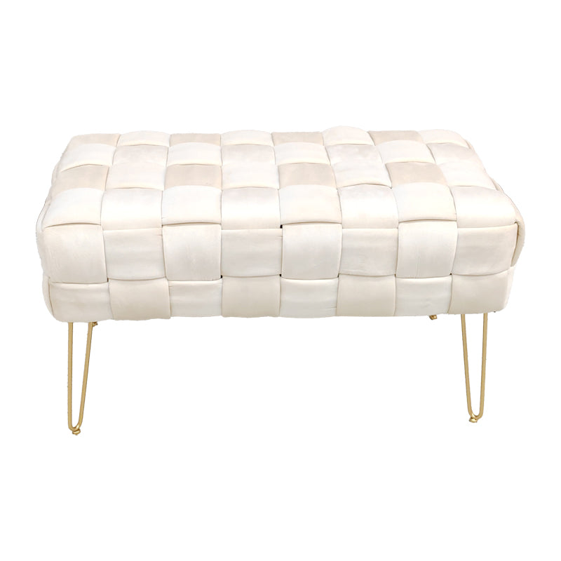 Табуретка  WENZO бежово кадифе 82x43x46см