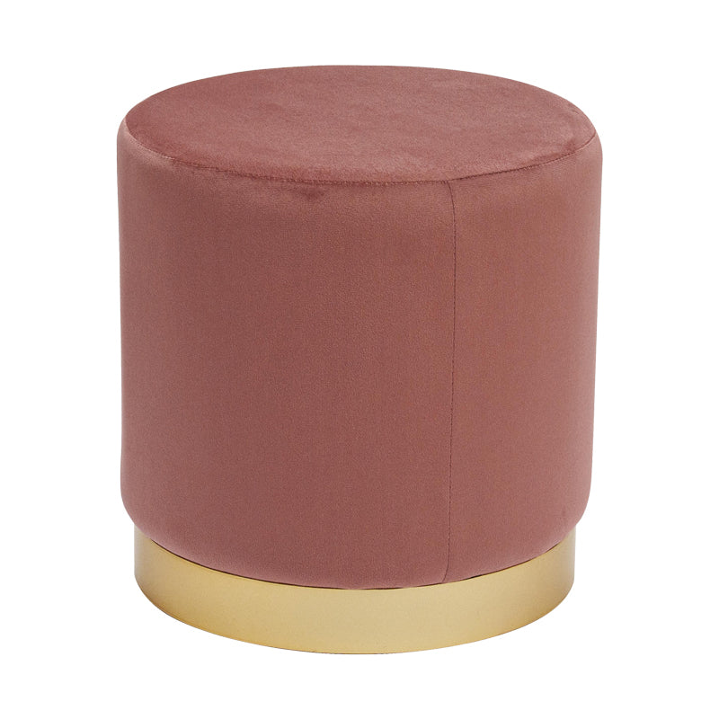 Табуретка Dash  кадифе плат в нюанс гнила ябълка-злато D35x35см