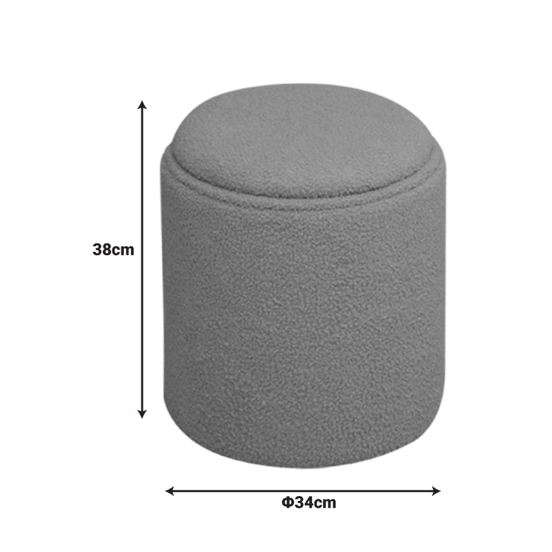 Табуретка Batur плат букле в зелен нюанс d34x38см