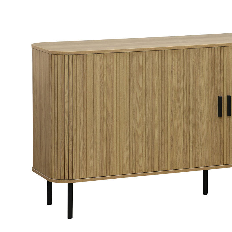 Бюфет SCANDI MDF естествен цвят с черни метални крака 170x45x80см
