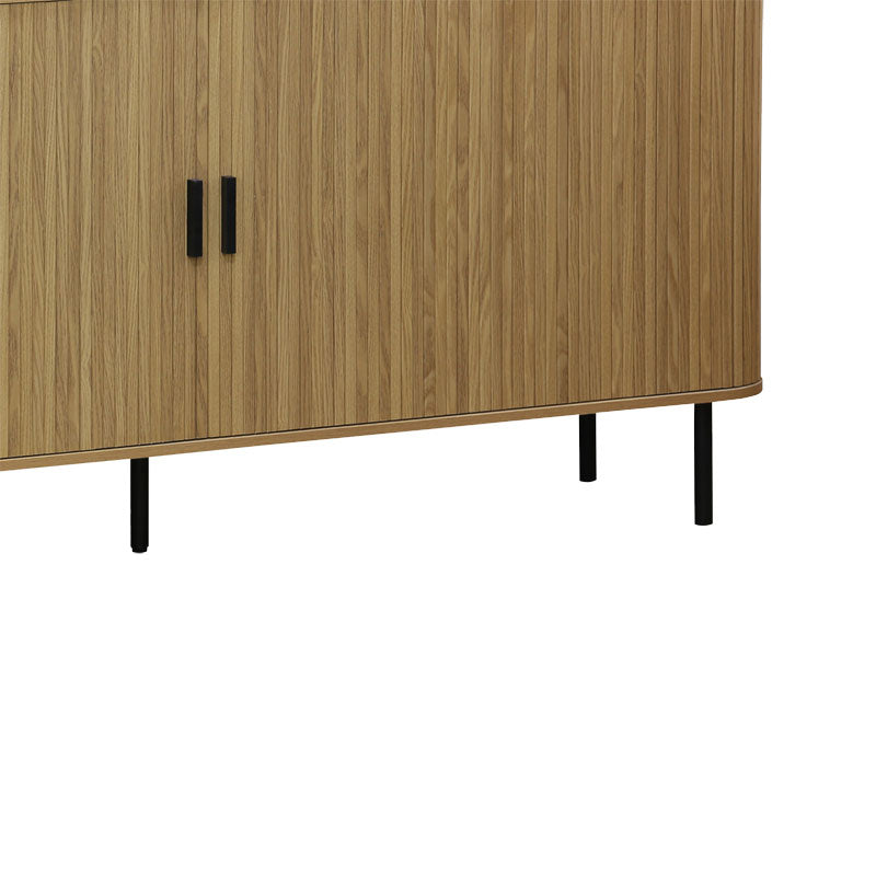 Бюфет SCANDI MDF естествен цвят с черни метални крака 170x45x80см