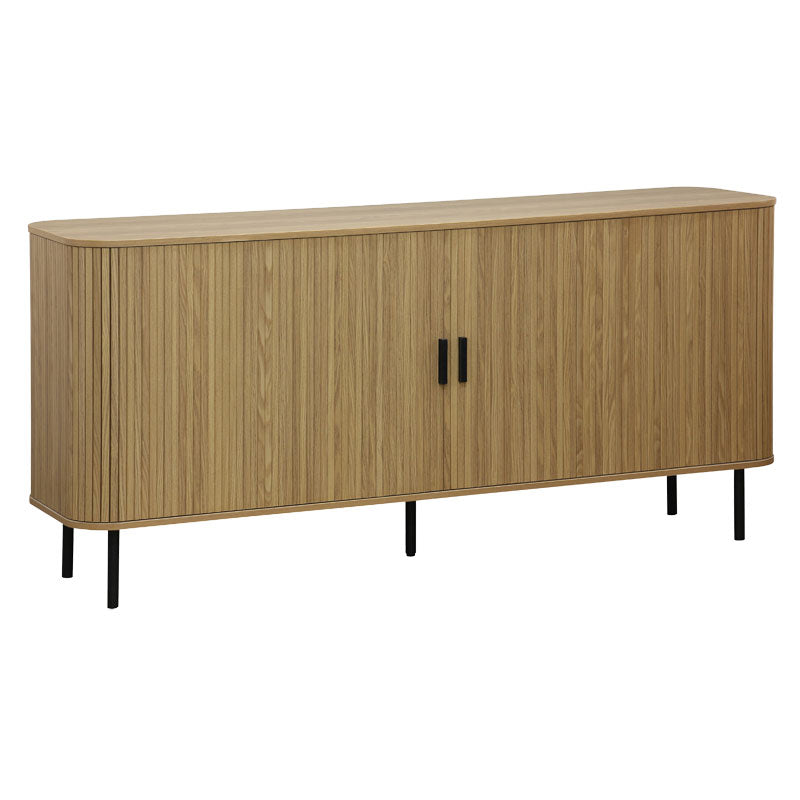 Бюфет SCANDI MDF естествен цвят с черни метални крака 170x45x80см