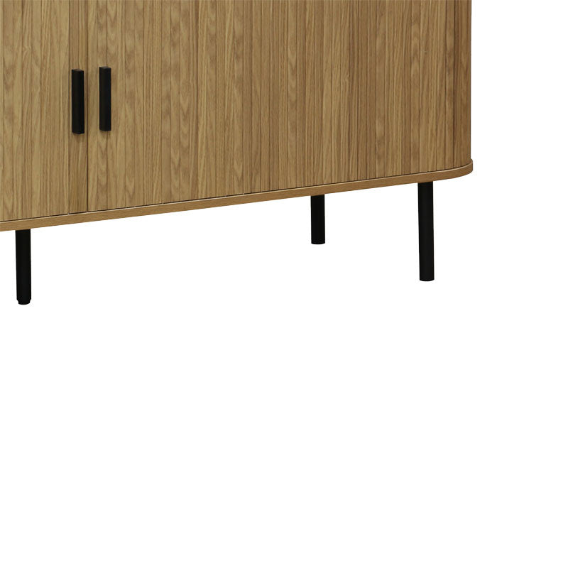 ТВ-Бюфет  Scandi MDF естествен цвят с черни метални крака 150x45x57.5cm