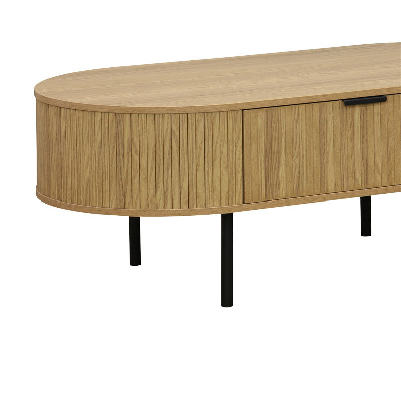 Холна маса SCANDI  МДФ натурален с метални крака 118x60x44см