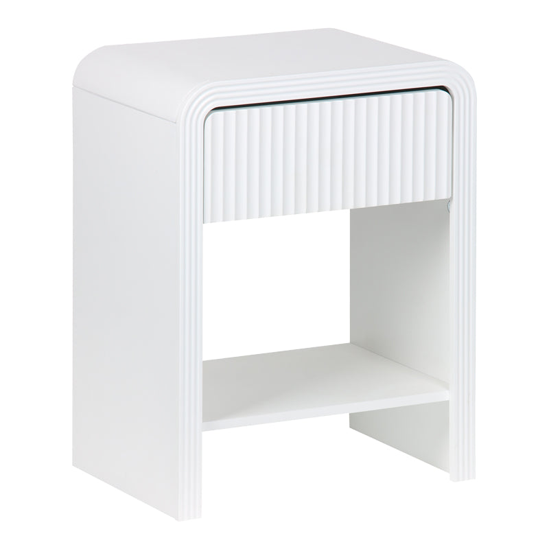 Нощно шкафче ZEPLEN MDF в бял цвят 40x30x53см