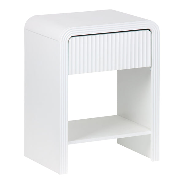 Нощно шкафче ZEPLEN MDF в бял цвят 40x30x53см