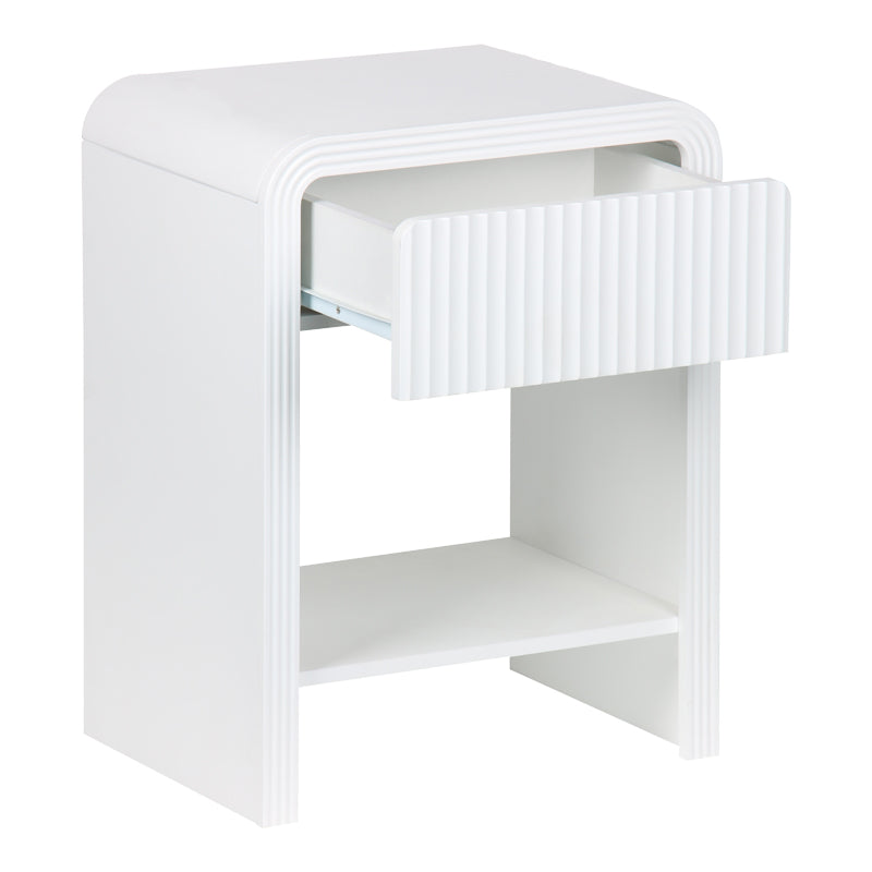 Нощно шкафче ZEPLEN MDF в бял цвят 40x30x53см