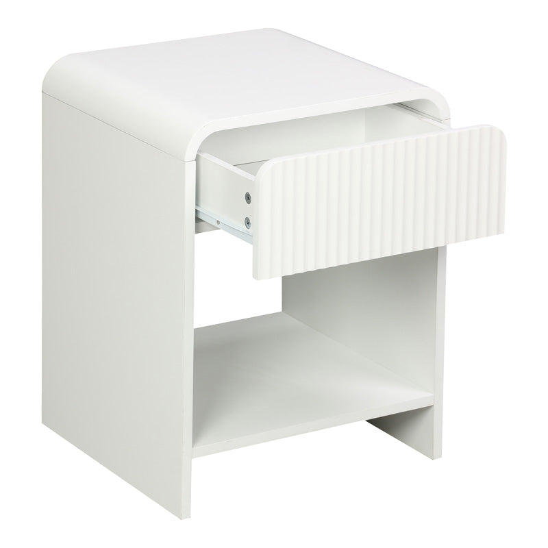 Нощно шкафче ZEPLEN  mdf в бял цвят 40x40x53см