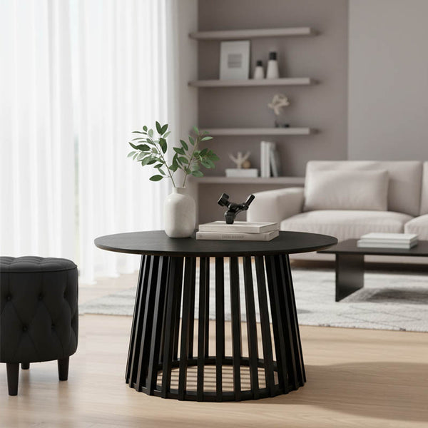 Холна маса DOMINIC  mdf в черен цвят d80x45см