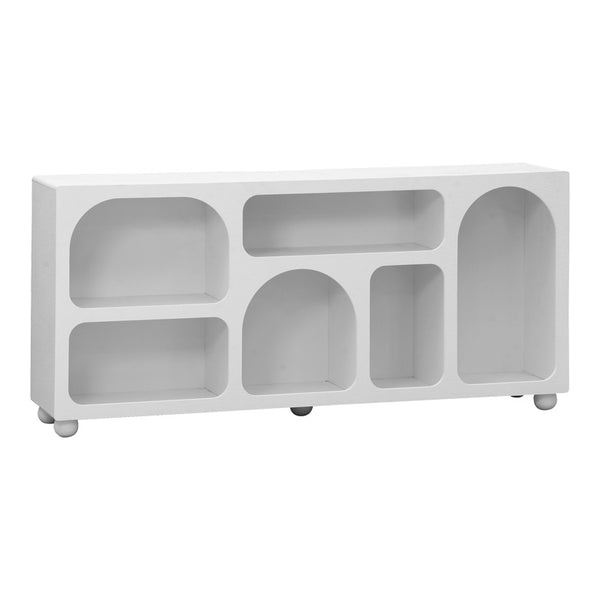 Бюфет EMERSI с рафтове от MDF в бял цвят 164x34x76см