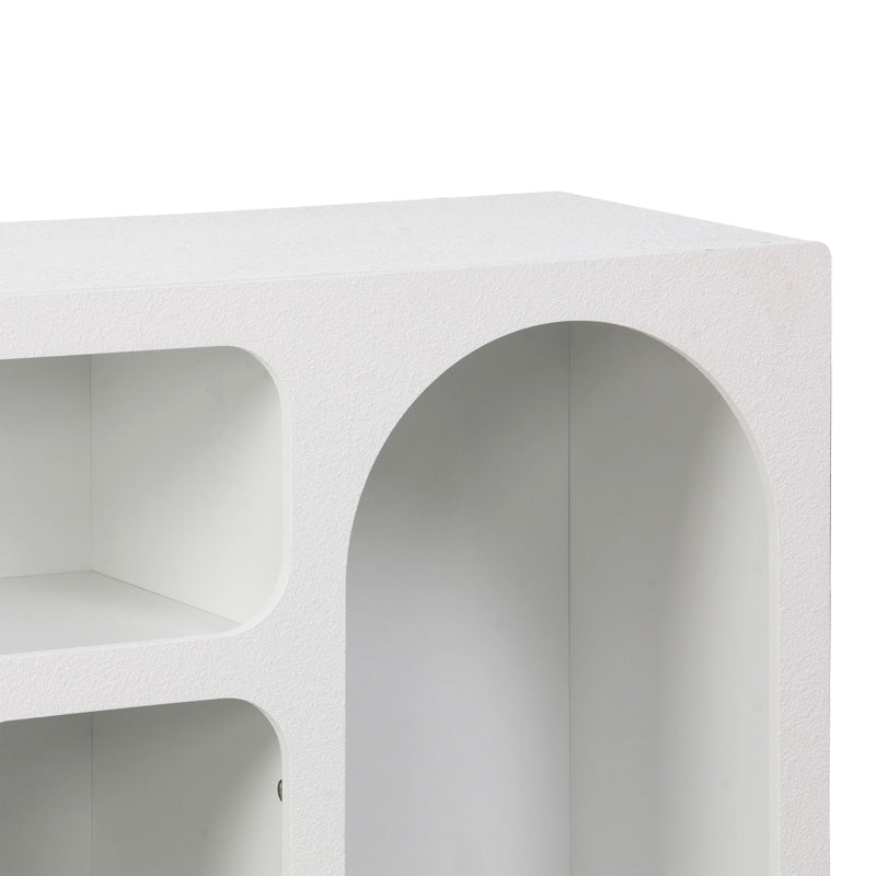 Бюфет EMERSI с рафтове от MDF в бял цвят 164x34x76см