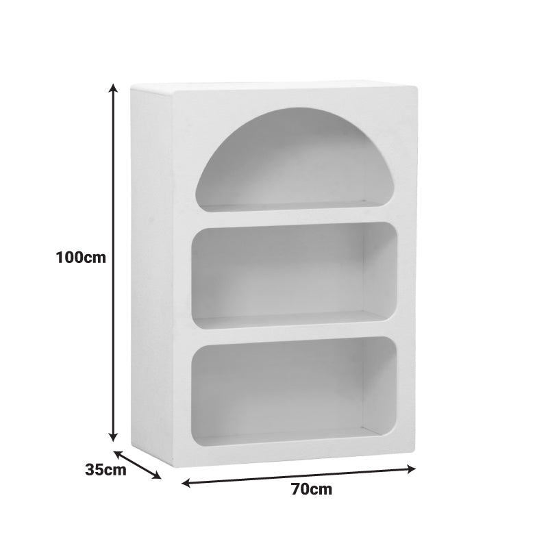 Библиотека EMERSI mdf в бял цвят 70x35x100см