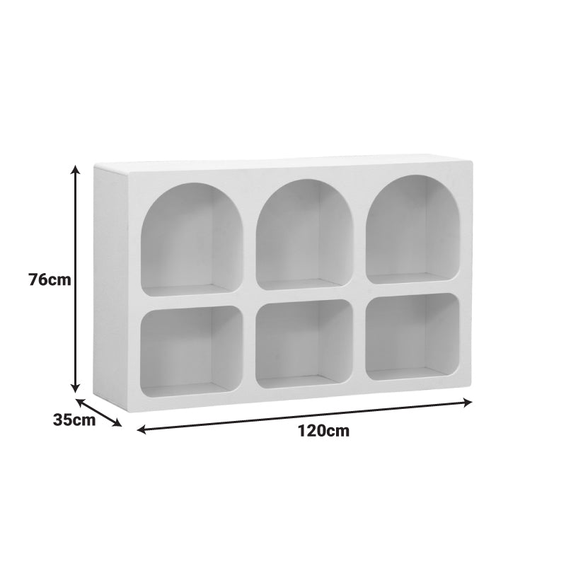 Бюфет EMERSI с рафтове от mdf в бял цвят 120x35x76см