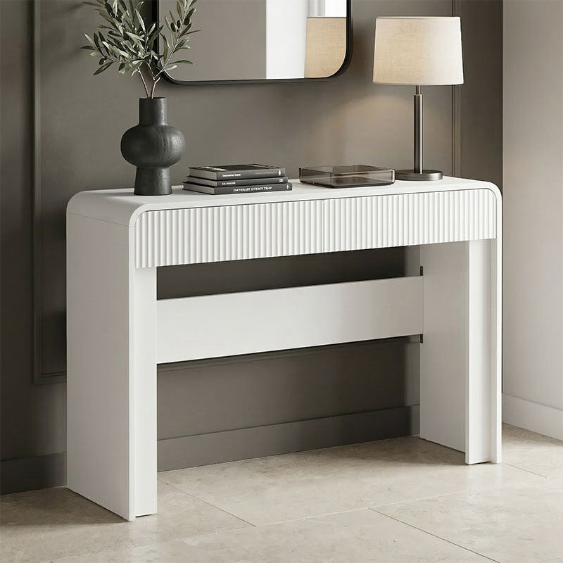 Конзолна маса ZEPLEN mdf в бял цвят 110x38x75см