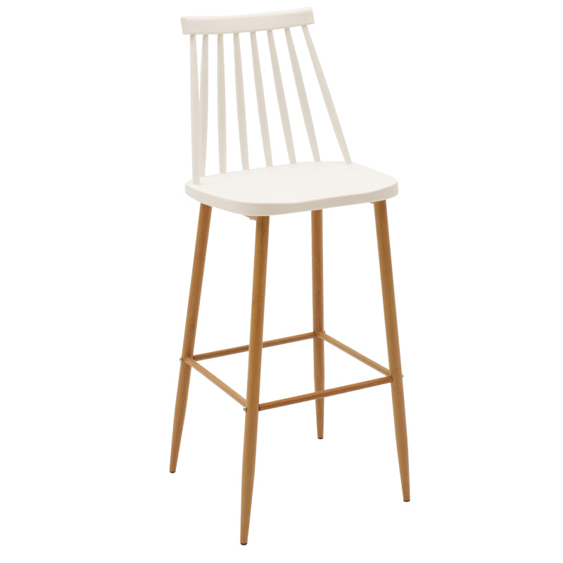 Бар стол AURORA  pp бял-естествен крак 42x47x109см