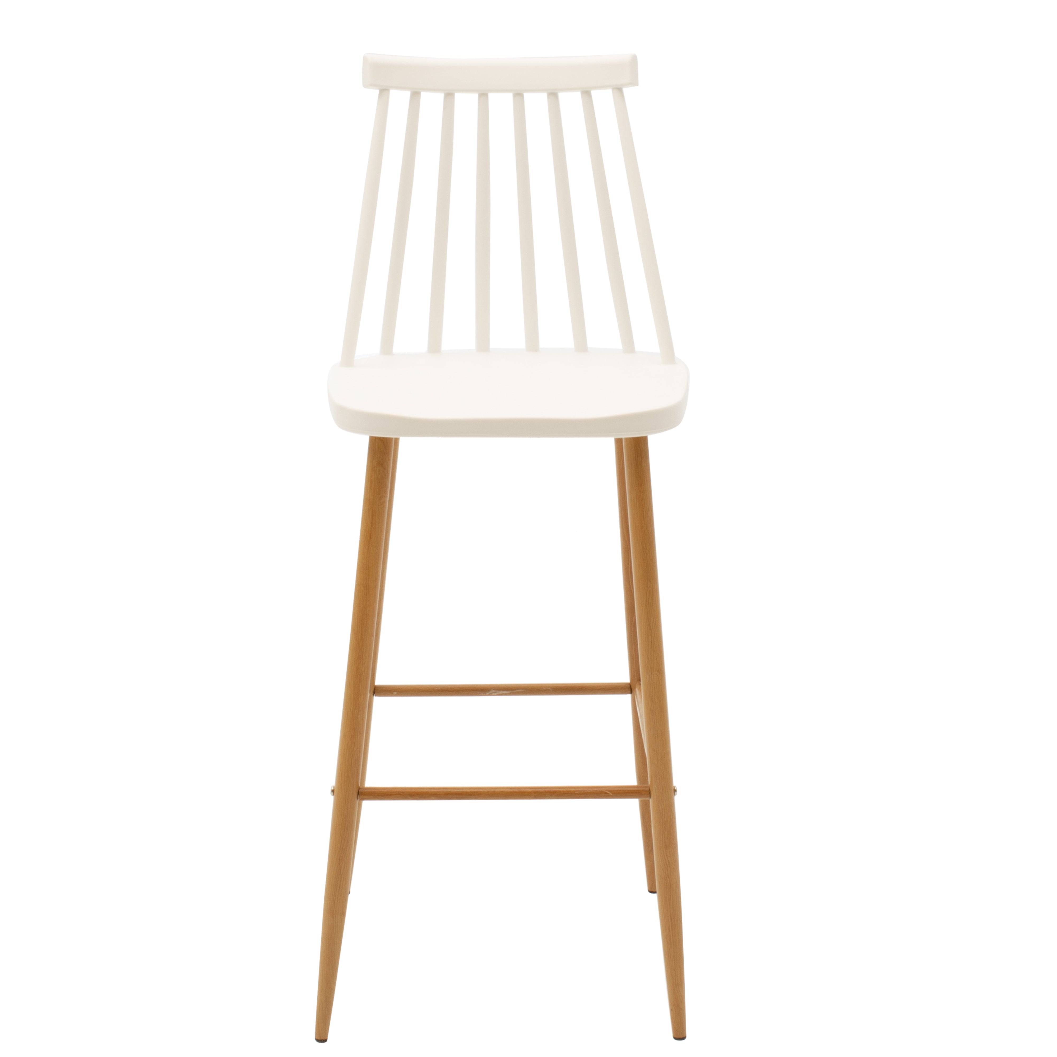 Бар стол AURORA  pp бял-естествен крак 42x47x109см
