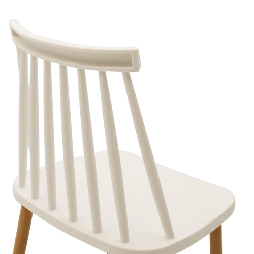 Бар стол AURORA  pp бял-естествен крак 42x47x109см