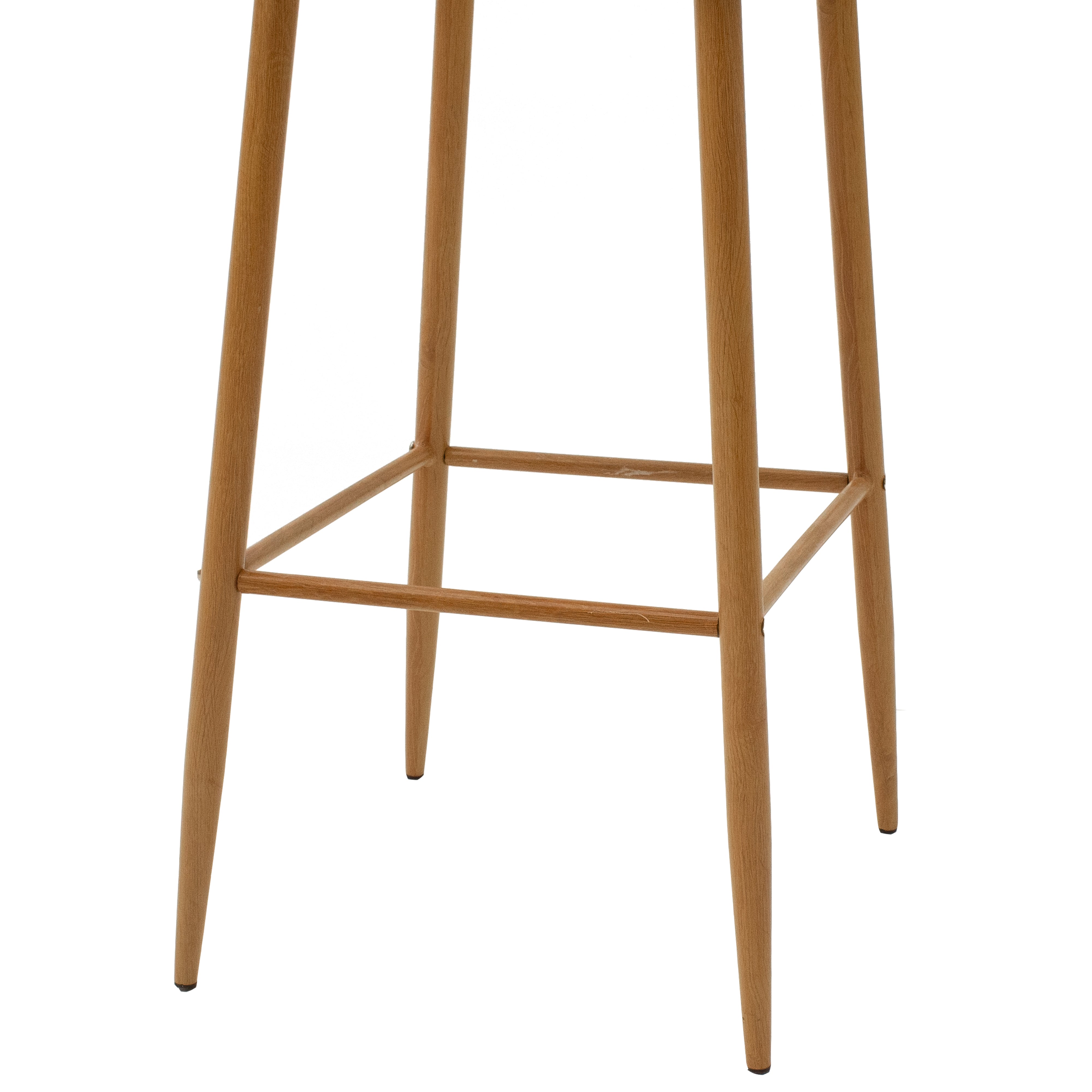 Бар стол AURORA  pp бял-естествен крак 42x47x109см
