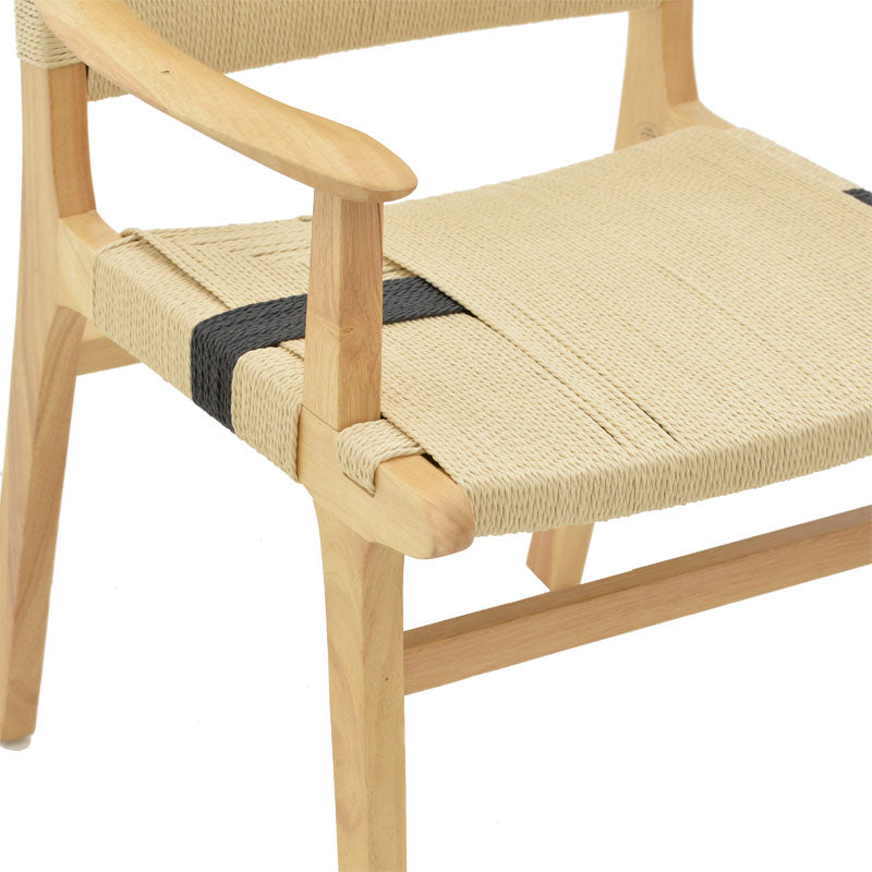 Фотьойл Olivier естествен черен бук-естествено въже 62x60x85см