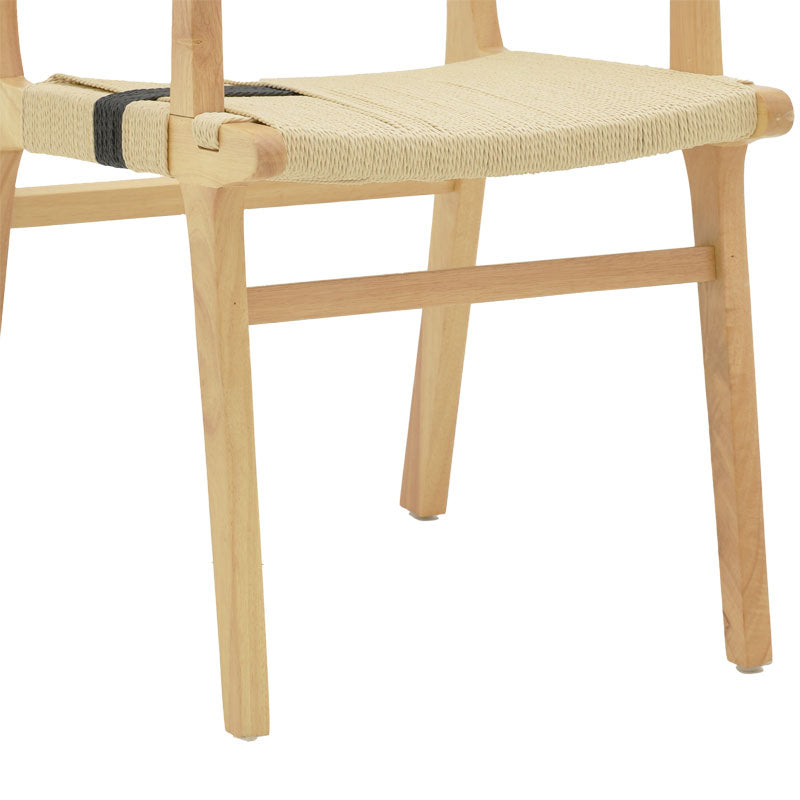 Фотьойл Olivier естествен черен бук-естествено въже 62x60x85см