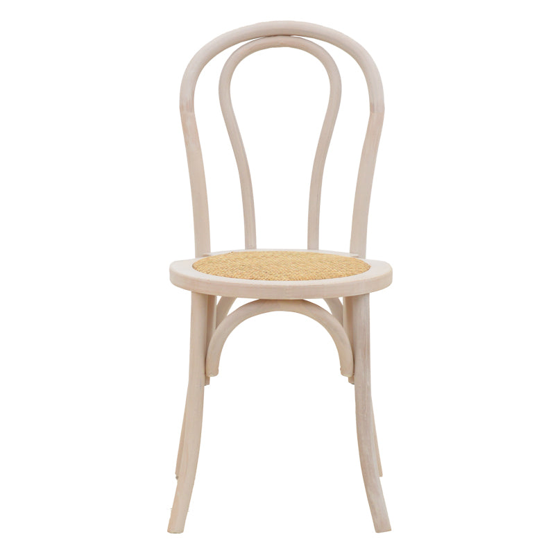 Дървен стол  Azhel  стифиращ се стол  бук-ратан естествена седалка 41x50x89cм