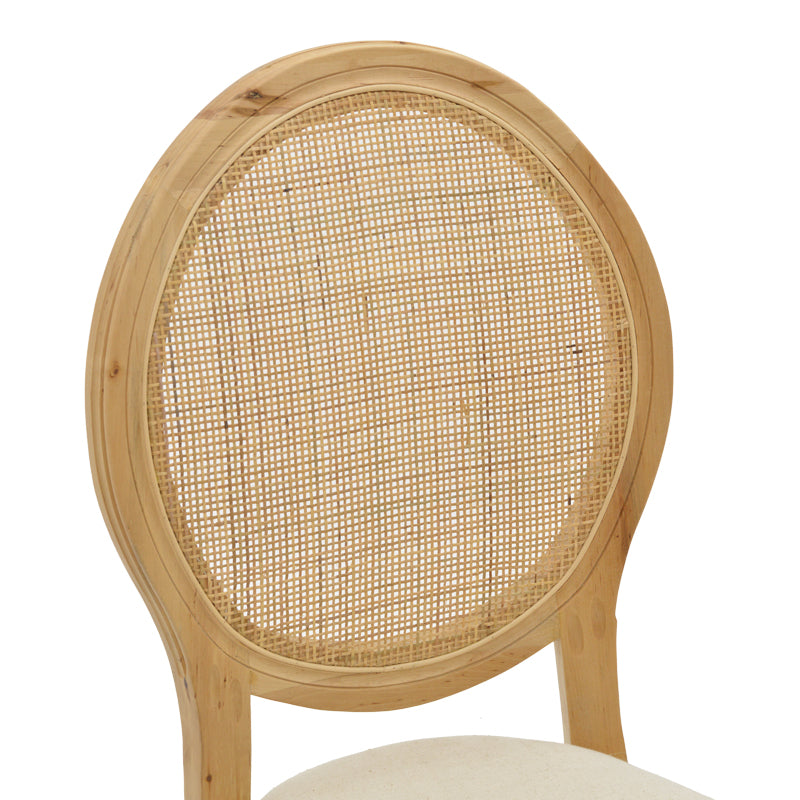 Стол Canco естествено каучуково дърво-естествен ратан 50x55x98см