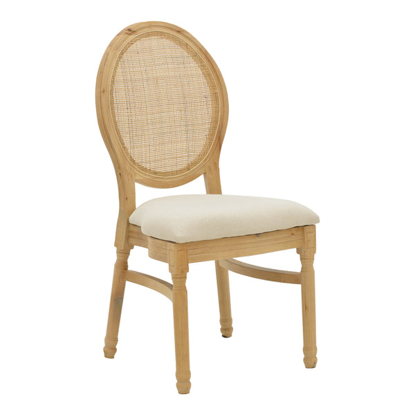 Стол Canco естествено каучуково дърво-естествен ратан 50x55x98см