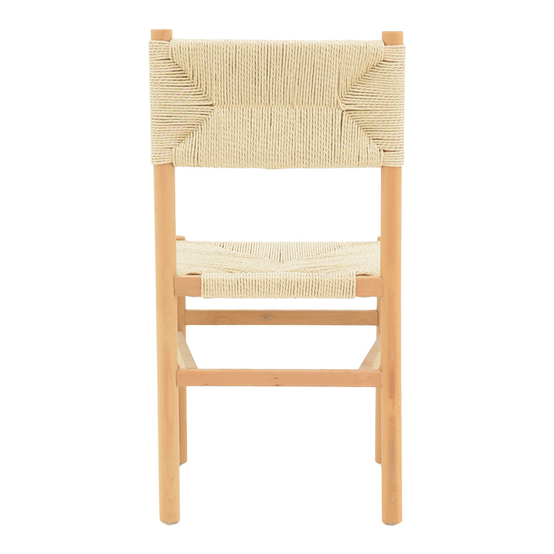 Стол Oarvine естествено каучуково дърво-естествено въже 46x52x88см