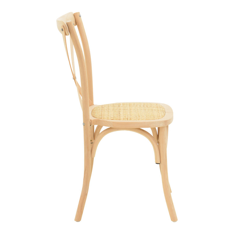 Стифиращ се стол DYLON небоядисана седалка от бук-ратан 48x52x89см