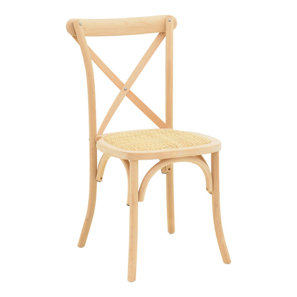 Стифиращ се стол DYLON небоядисана седалка от бук-ратан 48x52x89см