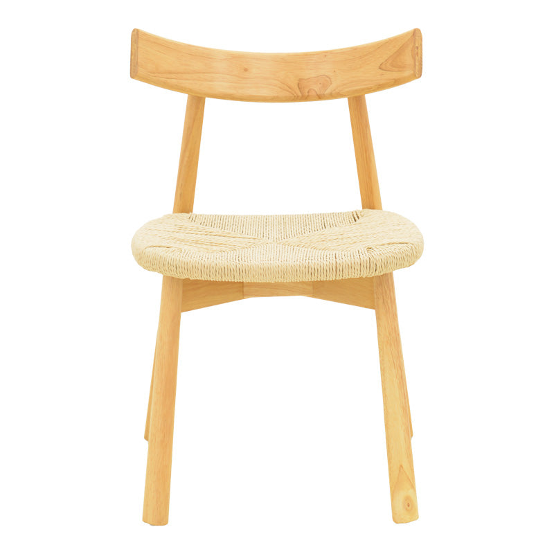 Стол clareta каучуково дърво-въже в естествен нюанс 53x55x79см