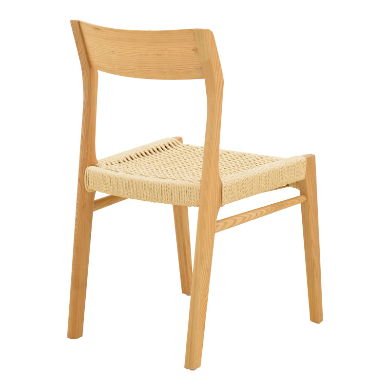 Стол KARLINDA естествен буков дървесина-естествен цвят въже 47.5x55x81см