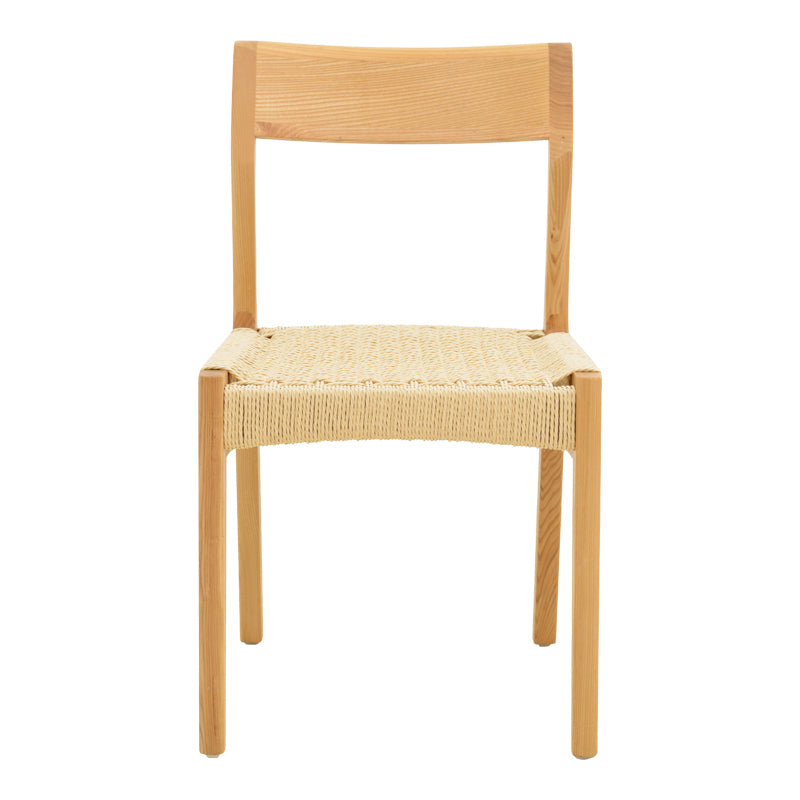 Стол KARLINDA естествен буков дървесина-естествен цвят въже 47.5x55x81см