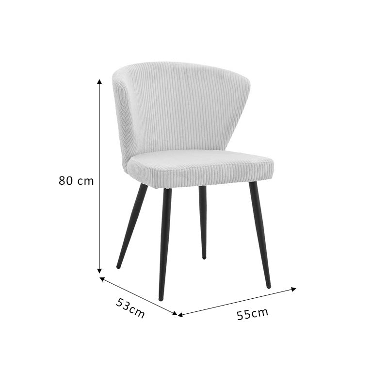 Стол Mattia плат антрацитно-черен метален крак 55x53x80см