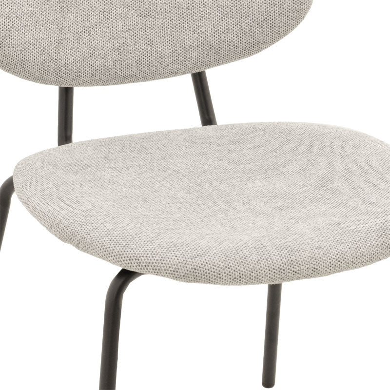 Стол Pietro плат светло сиво-черен крак 50x53x83см