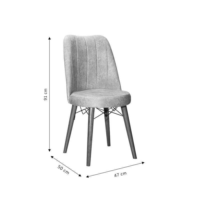 Стол Nevis  антрацит античен плат-орехов крак