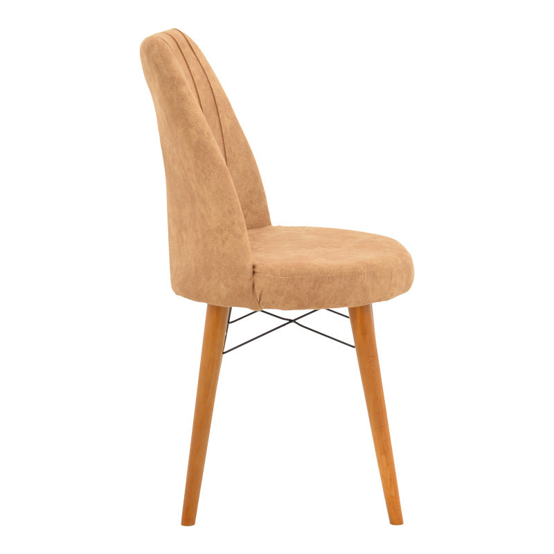 Стол Nevis I антична кафява дамаска-орехов крак