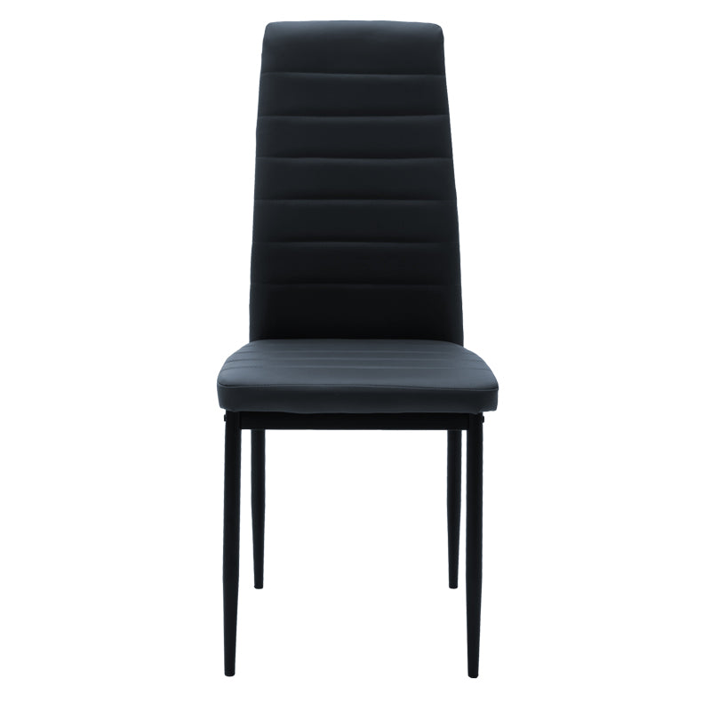Стол PARKER PU антрацитно-черен крак 42x48x98см