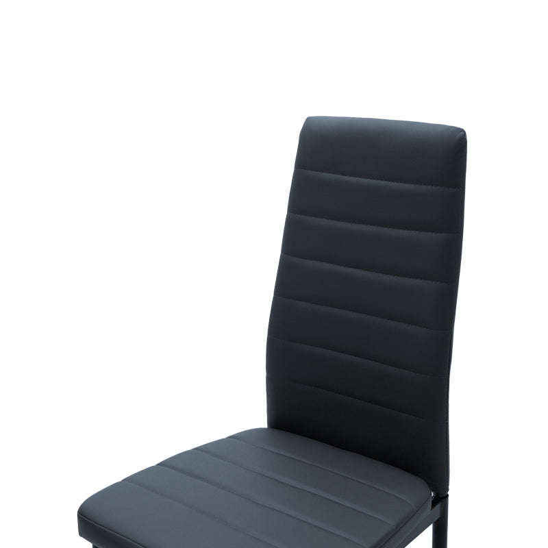 Стол PARKER PU антрацитно-черен крак 42x48x98см