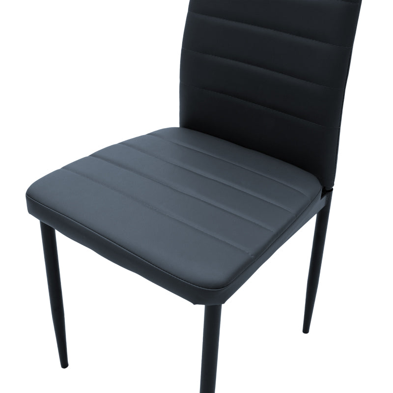 Стол PARKER PU антрацитно-черен крак 42x48x98см